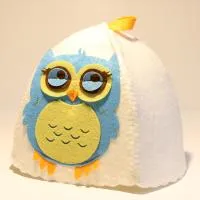 шапка банная с аппликацией "матильда"