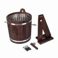 обливное устройство 12л с нержавеющей вставкой woodson дуб темный