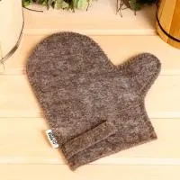 рукавица для сауны темная эконом эк003, добропаровъ