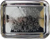 поднос никелированный прямоугольный с гравировкой кольчугино