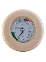 термометр с гигрометром банная станция круг, липа, th-10l, 212f, банный эксперт