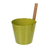 бадья 5л. из алюминия оливковая,  банные штучки #