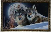 картина "волки 2" микс 68*108 см, банный эксперт