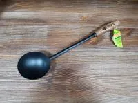 ковш из стали 0,5л длина 47см чёрный банные штучки