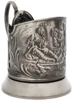 подстаканник с чернью охотник