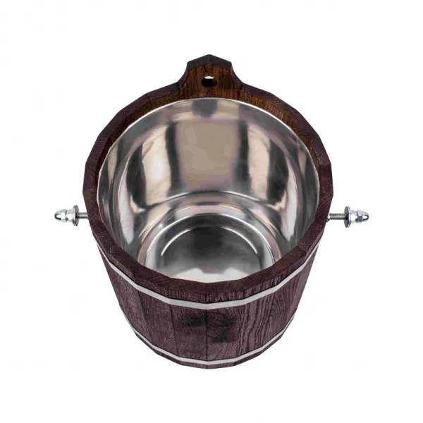 обливное устройство 20л с нержавеющей вставкой woodson дуб темный